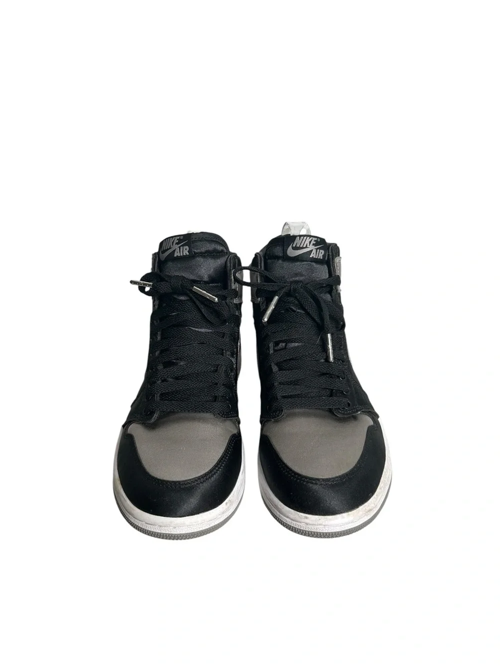Air Jordan 1 Retro High OG Satin Shadow Black Silver Sneakers Women’s Size 7